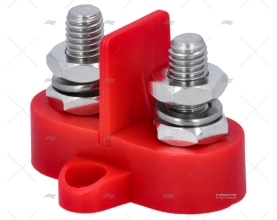 TERMINAL DUPLO VERMELHO M8 C/ SEPARADOR