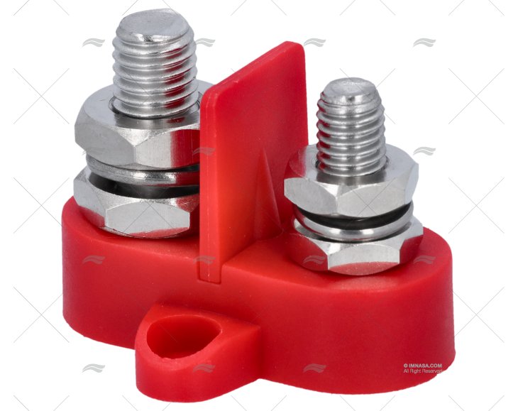 TERMINAL DUPLO VERMELHO M8-M10 C/ SEPARADOR