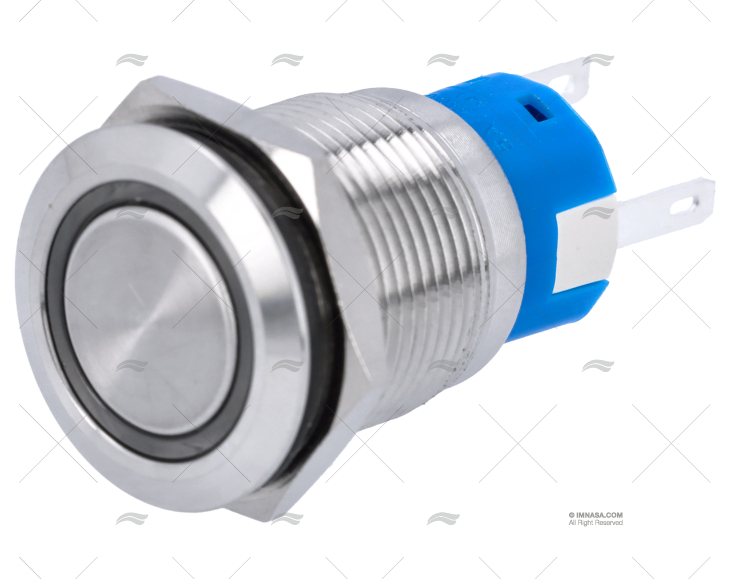 INTERRUTTORE PUSH-OFF 24V CON LED BLU 5A