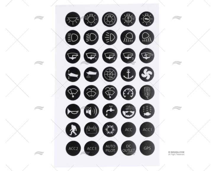 SIMBOLOGIA ADESIVA INTERRUTTORE SET40UD