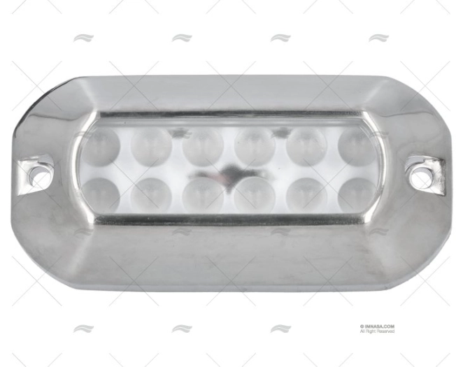 LUZ SUBMERSÍVEL AZUL 12V POLÍMERO INOX