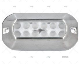 LUZ SUBMERSÍVEL AZUL 12V POLÍMERO INOX
