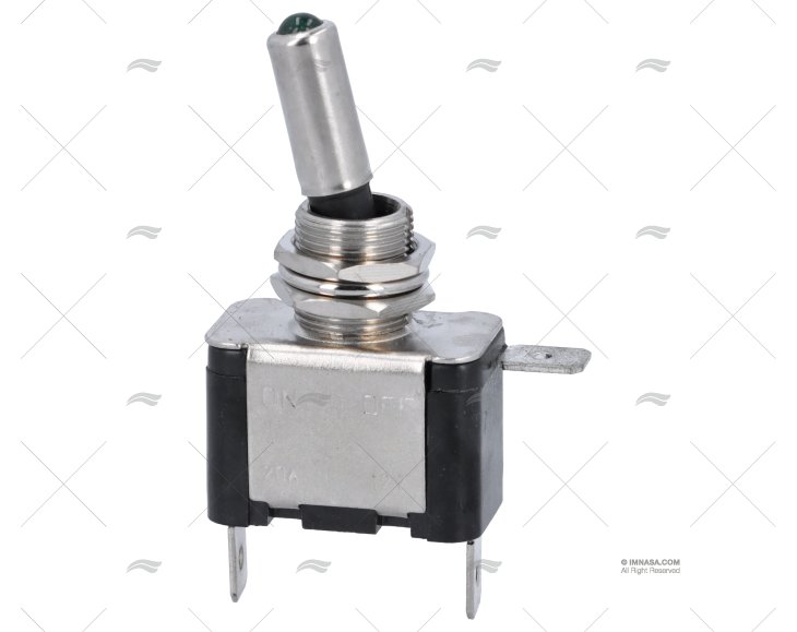 INT. ON-OFF 25A/12V/3PIN LUCE VERDE