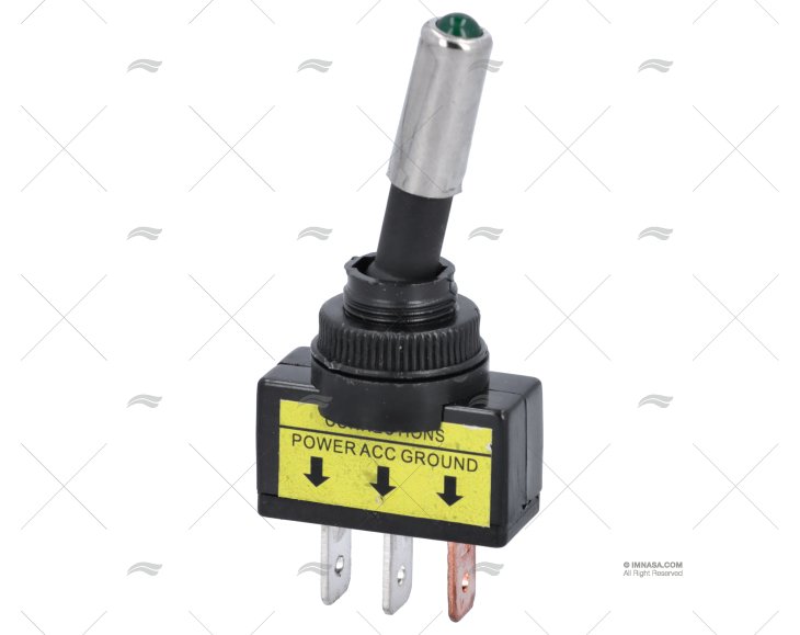 INT. ON-OFF 20A/12V/3PIN LUCE VERDE