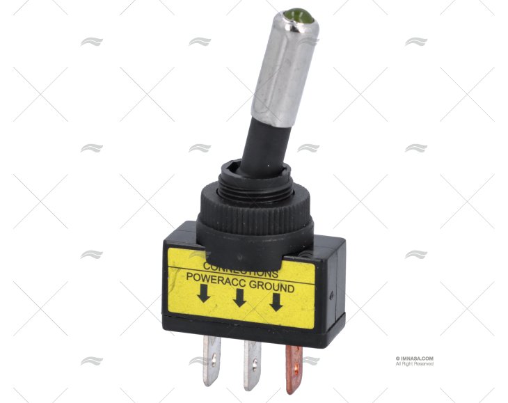 INT. ON-OFF 20A/12V/3PIN LUCE GIALLA