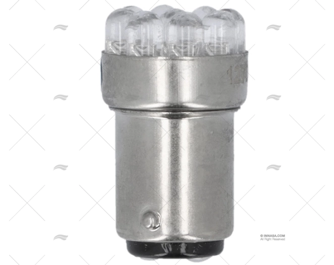 BOMBILLA BA15D  12V  0.7W LED AZUL