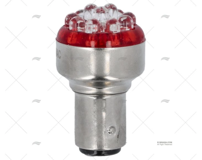 LED LAMP BAY15D+- 12V 0.7W RED