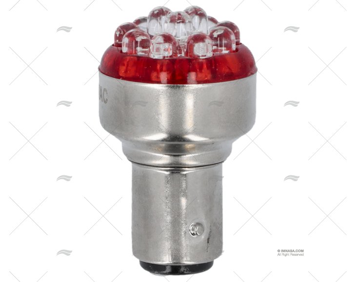 LAMPADINA BAY15D+- 12V 0.7W LED ROSSO