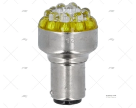 LÂMPADA BA15D  12V  0.7W LED AMARELA