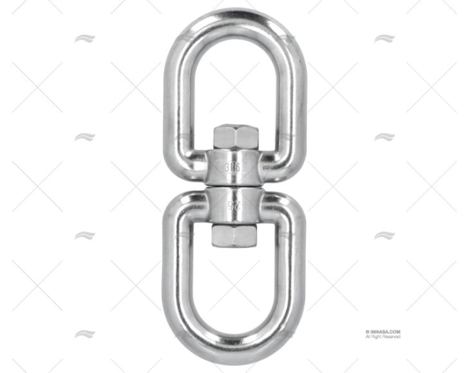 GIRATÓRIO ARGOLA-ARGOLA INOX AISI 316 25mm