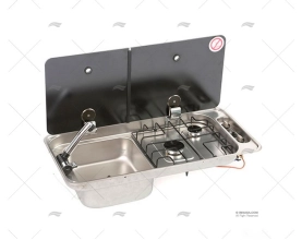 GAS COOKER 2 BURNERS WITH SINK CAN
