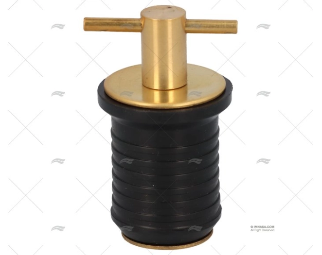 T-HANDLE DRAIN PLUG BRASS 25mm MARINE TOWN