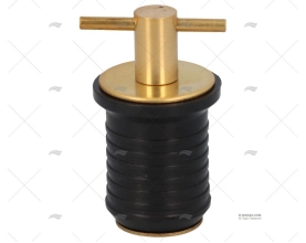 T-HANDLE DRAIN PLUG BRASS 25mm MARINE TOWN