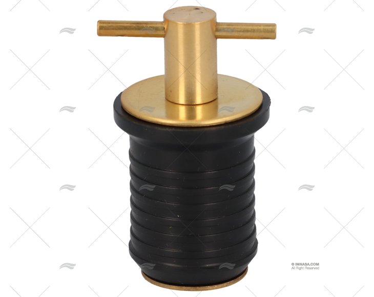 T-HANDLE DRAIN PLUG BRASS 25mm MARINE TOWN
