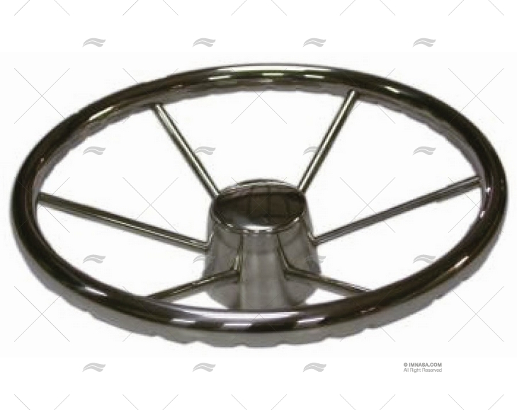VOLANTE INOX AISI 304 C/TAMPA INOX 343mm