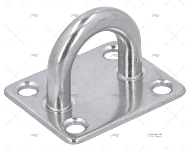 PLATINA C/ARGOLA INOX SS 304 50x60mm MARINE TOWN