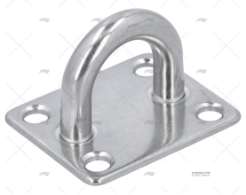 PIASTRINA C/ANELLO INOX SS 304 50x60mm MARINE TOWN