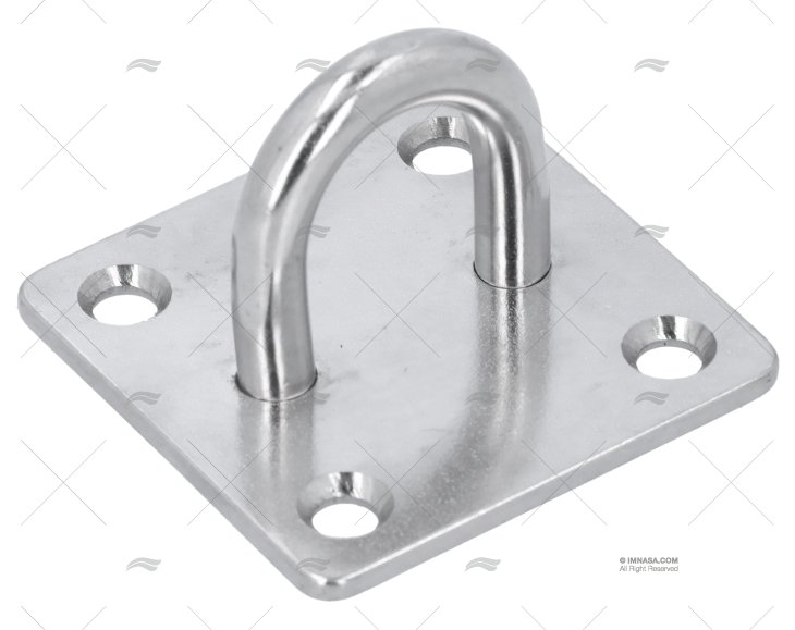 PLATINA C/ARGOLA INOX AISI 304 70x70mm MARINE TOWN