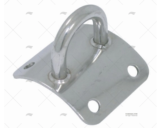 PIASTRINA CURVATA INOX AISI 304 46x42mm MARINE TOWN