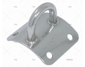PIASTRINA CURVATA INOX AISI 304 46x42mm MARINE TOWN