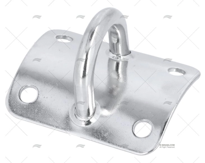 PIASTRINA CURVATA INOX AISI 304 51x39mm MARINE TOWN