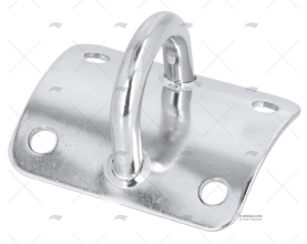 PIASTRINA CURVATA INOX AISI 304 51x39mm MARINE TOWN