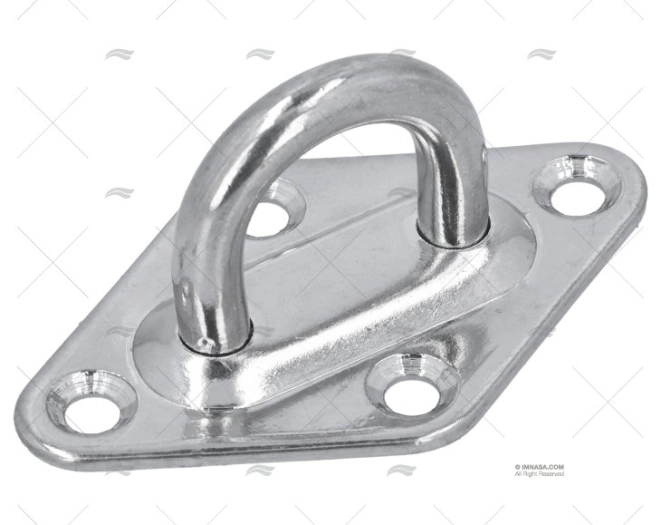 PLATINA AÇO INOX 304 50x80mm MARINE TOWN