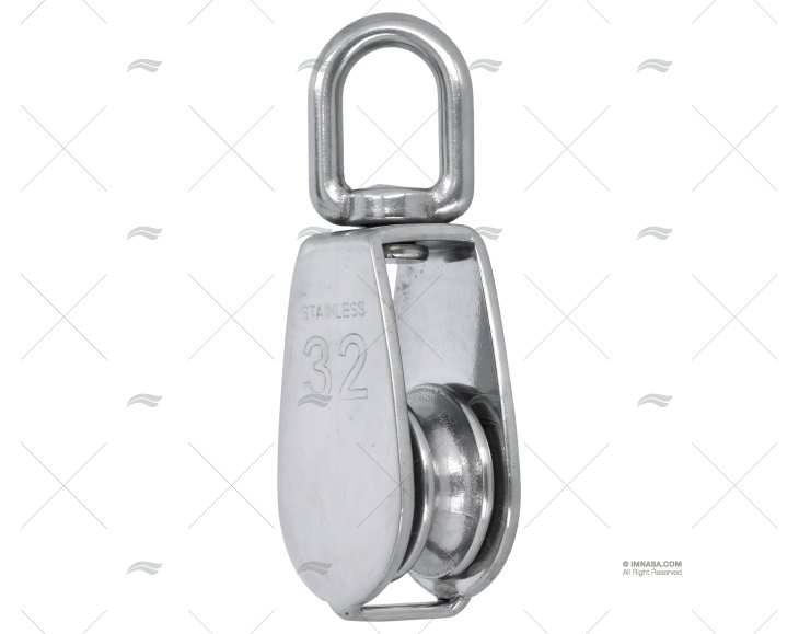 PULEGGIA INOX SS316 12mm MARINE TOWN