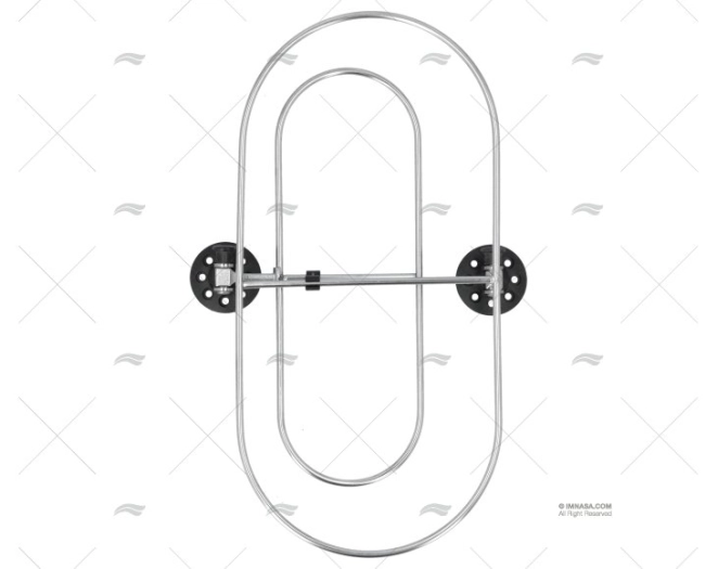 SUPPORTO INOX P/PARABORDI 430X210mm