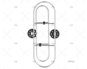 SUPORTE INOX P/DEFENSAS 390X130mm