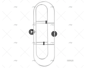 SUPORTE INOX P/DEFENSAS 640X210mm