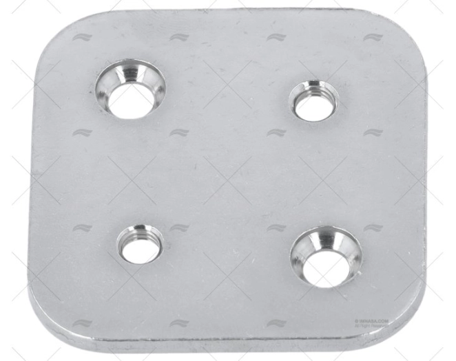 PIASTRA INOX C/FILETTATURA 44X44mm