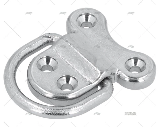 PLATINA C/ARGOLA INOX SS 316 45X45mm