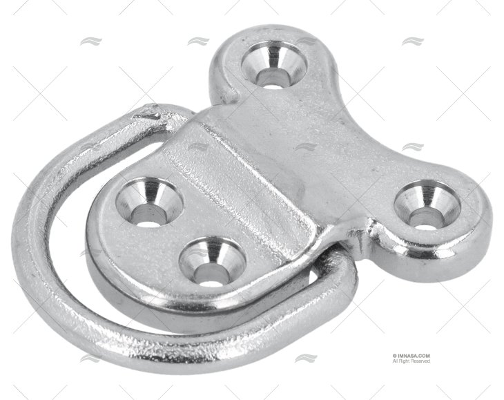 PIASTRINA C/ANELLO INOX AISI 316 45X45mm