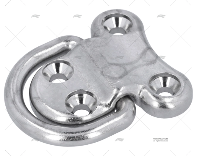 PIASTRINA C/ANELLO INOX SS 316 78X78mm