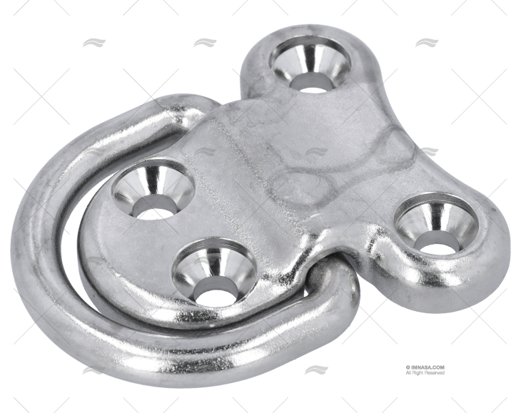 PLATINA C/ARGOLA INOX SS 316 78X78mm