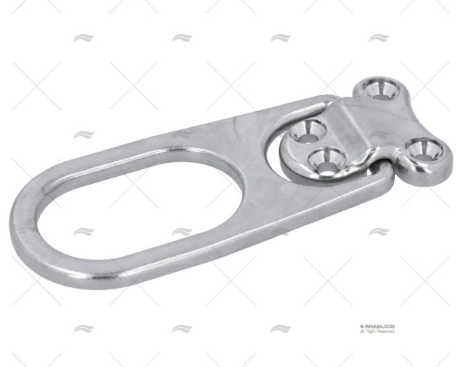 PIASTRINA C/ANELLO LUNGO INOX SS 316 51X51