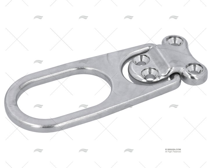 PIASTRINA C/ANELLO LUNGO INOX SS 316 51X51