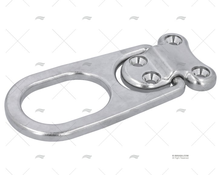 PLATINE A/ANNEAU LONG INOX SS 316 78X78m