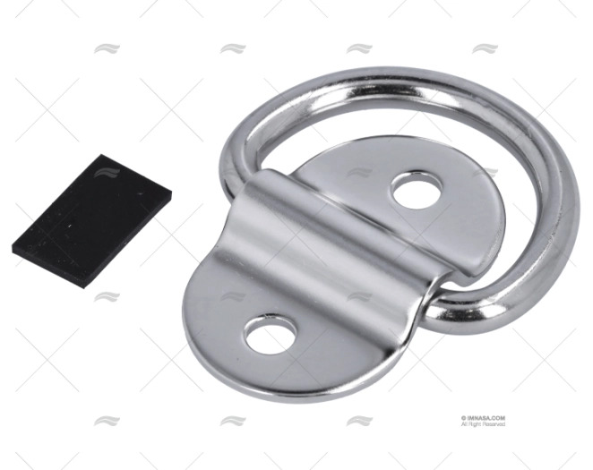 PLATINE A/ANNEAU INOX SS 304 51X32mm