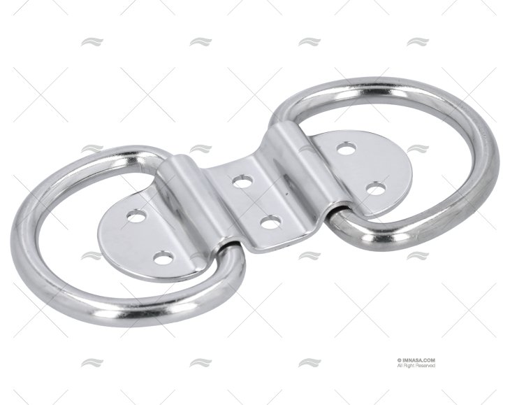 PLATINE A/ANNEAU INOX SS 304 92X38mm