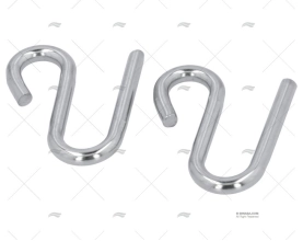 GANCHO EM S INOX 8mm (2u)