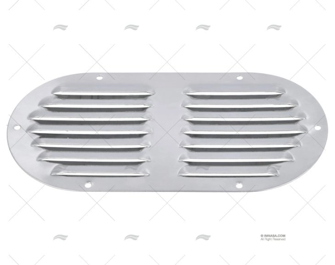 OVAL VENT SS W/O SCREEN 116X234mm