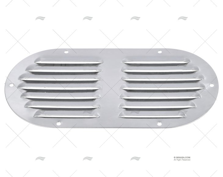 OVAL VENT SS W/O SCREEN 116X234mm