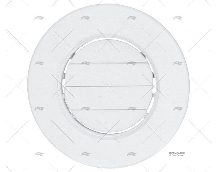 GRIGLIA PVC BIANCA INCASSO DIAM 165mm
