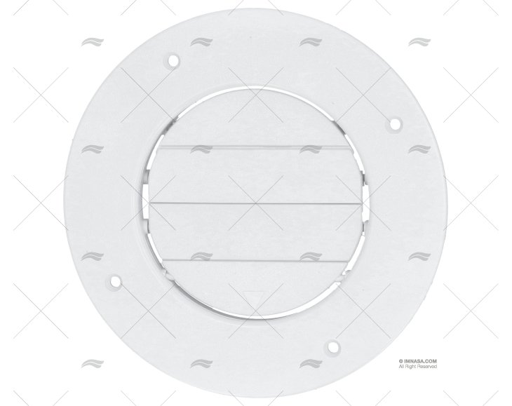 GRIGLIA PVC BIANCA FLUSH C/VITI 165