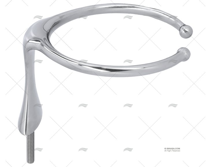 SUPPORT VERRE X 1 INOX 316 A/TIGE 104mm