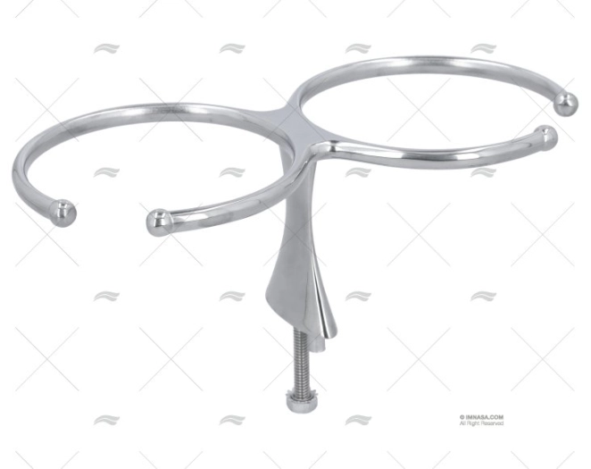 DRINK HOLDER X2 SS 316 UNDERDECK 104mm