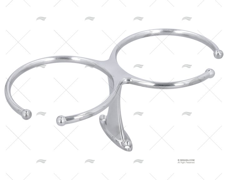 SUPPORTO BICCHIERE X 2 INOX AISI 316 SUPERFICIE