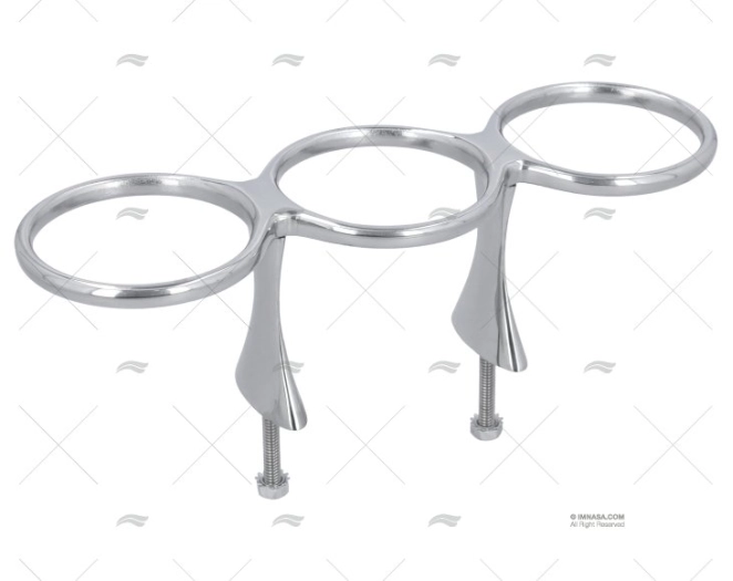 SUPPORTO BICCHIERE X 3 INOX AISI 316 COPERTA 82